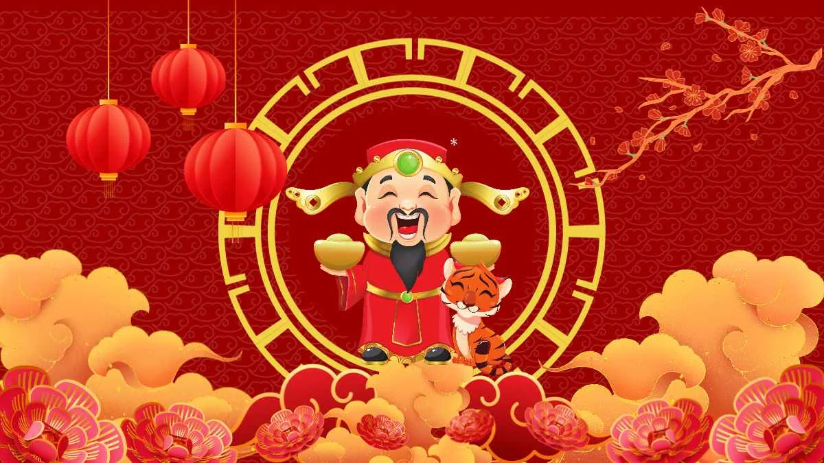 Ảnh nền thần tài cho máy tính may mắn