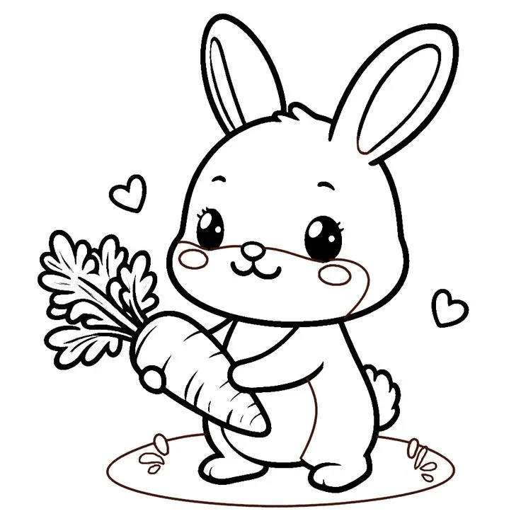 50+ Tranh tô màu con thỏ cute, dễ thương cho bé mầm non