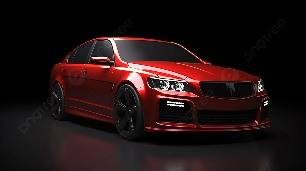 ảnh nền máy tính xe sedan màu đỏ trên nền đen sang trọng