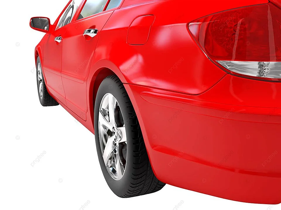 ảnh nền máy tính cận cảnh đuôi xe đỏ trên nền trắng