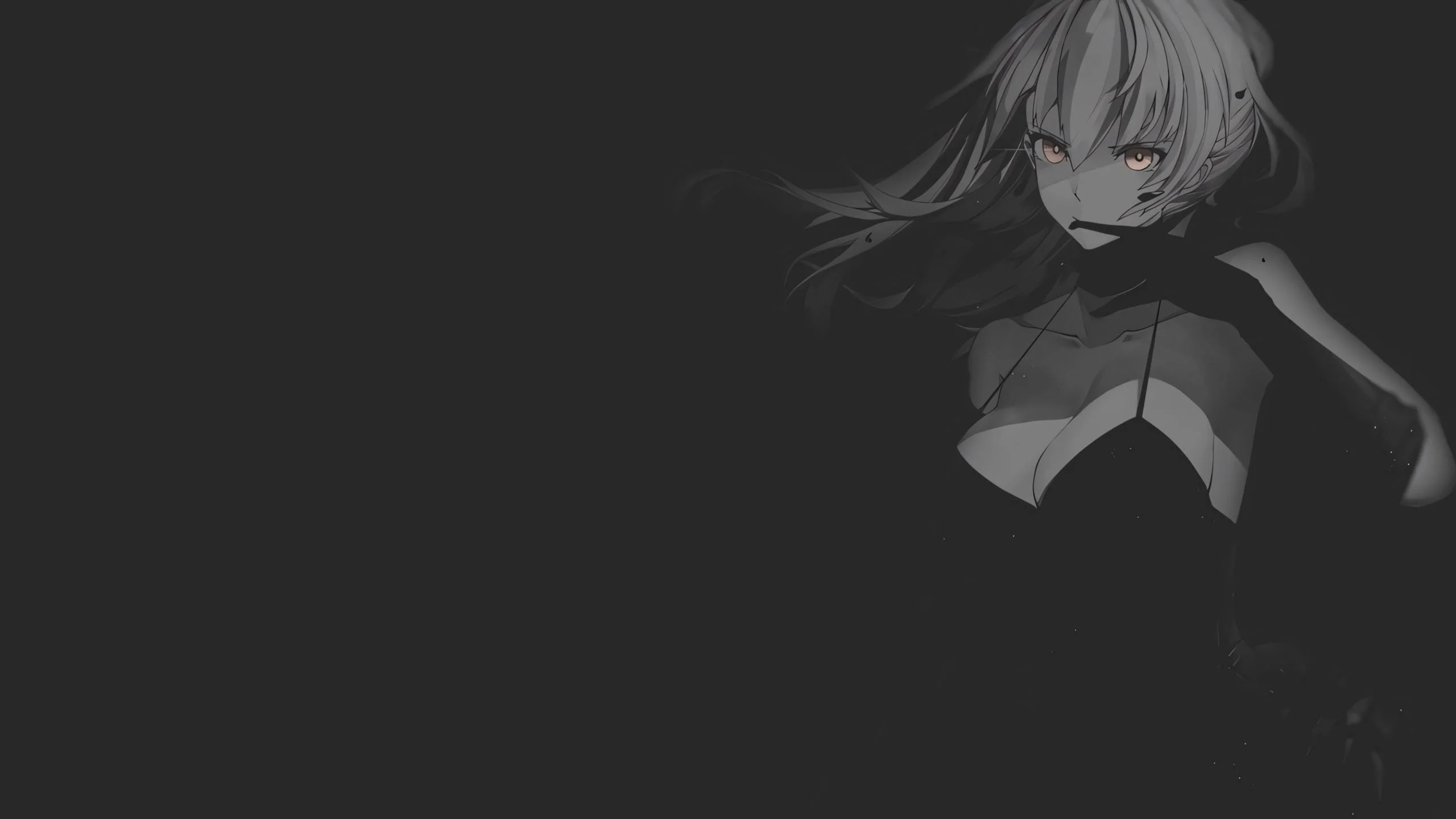 Hình nền đen buồn cô gái anime