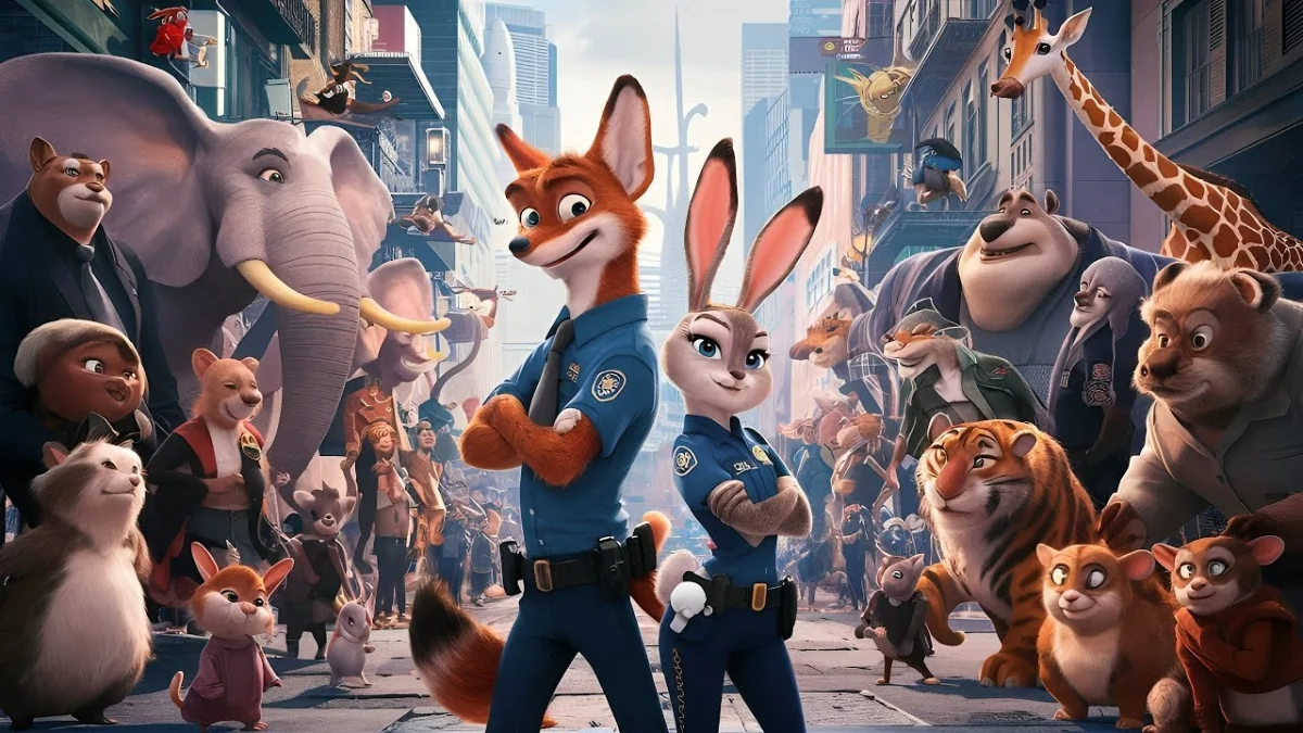 Cáo Nick và thỏ Judy cùng dàn nhân vật trong Zootopia