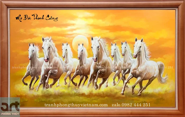 Tranh ngựa mã đáo thành công - Tranh Phong Thủy