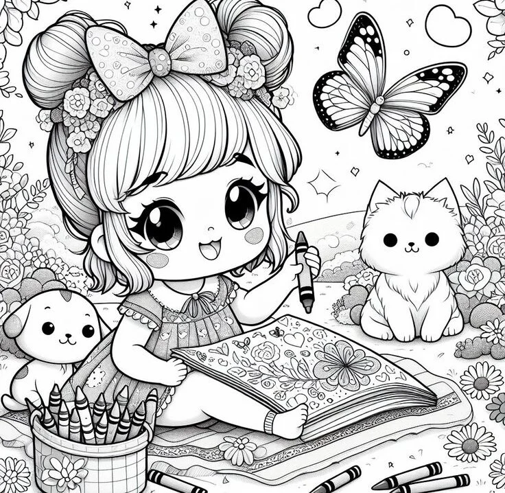 20 mẫu tranh tô màu công chúa đẹp, dễ thương cho bé gái tập tô - 3