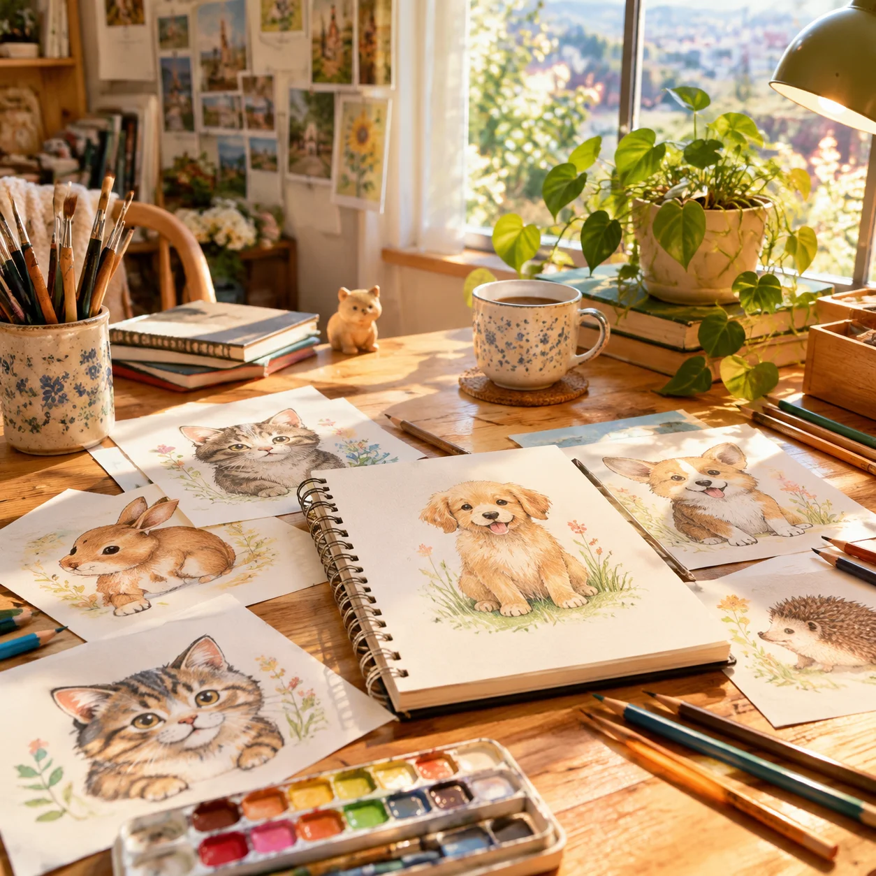Mẫu vẽ tranh cute thứ 23