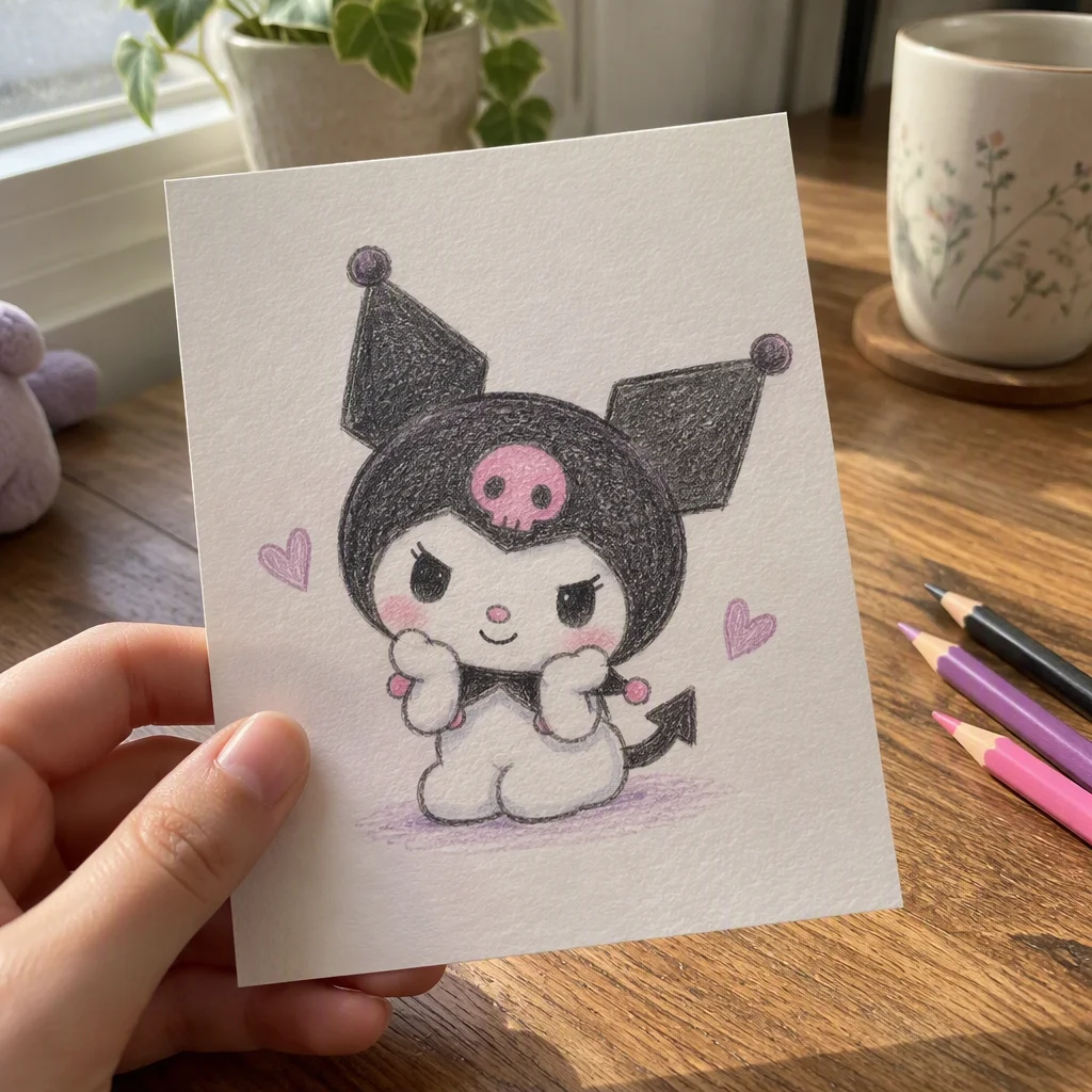 tranh tô màu kuromi — ảnh 1