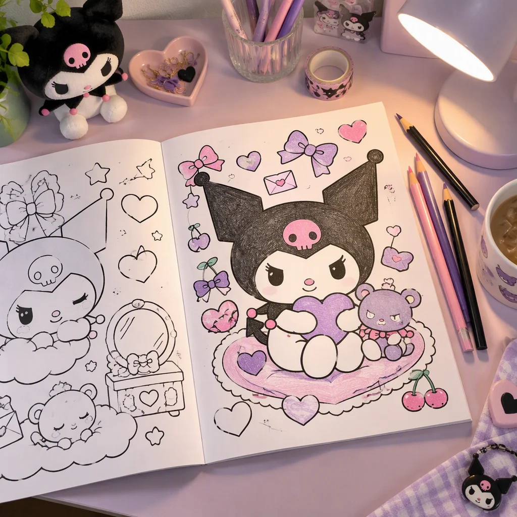 Ảnh 2 minh hoạ tranh tô màu kuromi