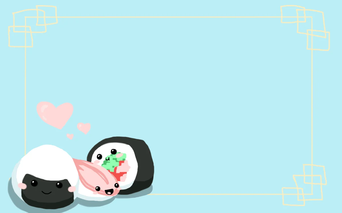 hình nền powerpoint sushi đáng yêu dễ thương