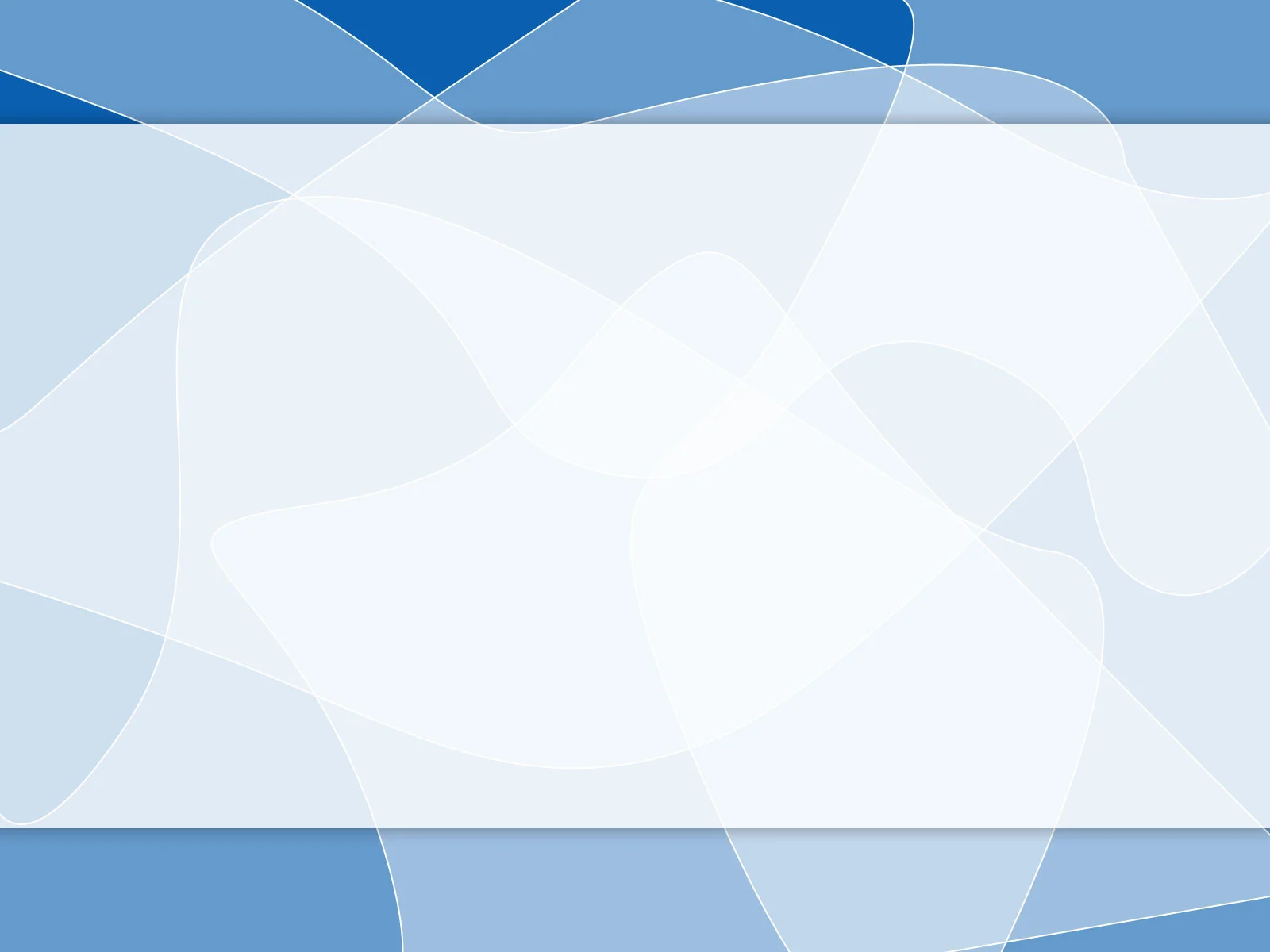 Hình nền PowerPoint màu xanh dương và trắng với các đường cong hình học trong suốt