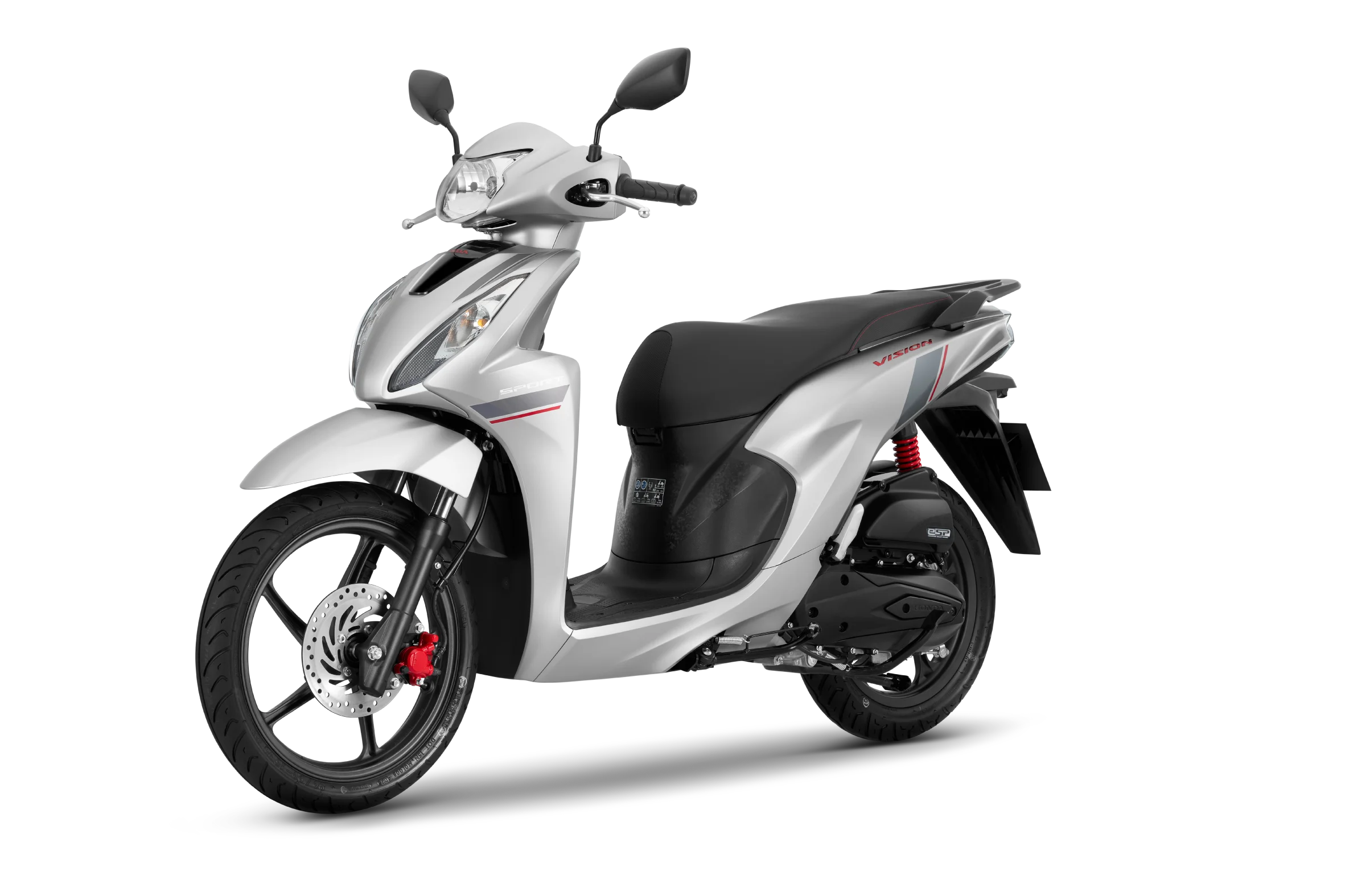 Honda Vision thể thao màu bạc đen