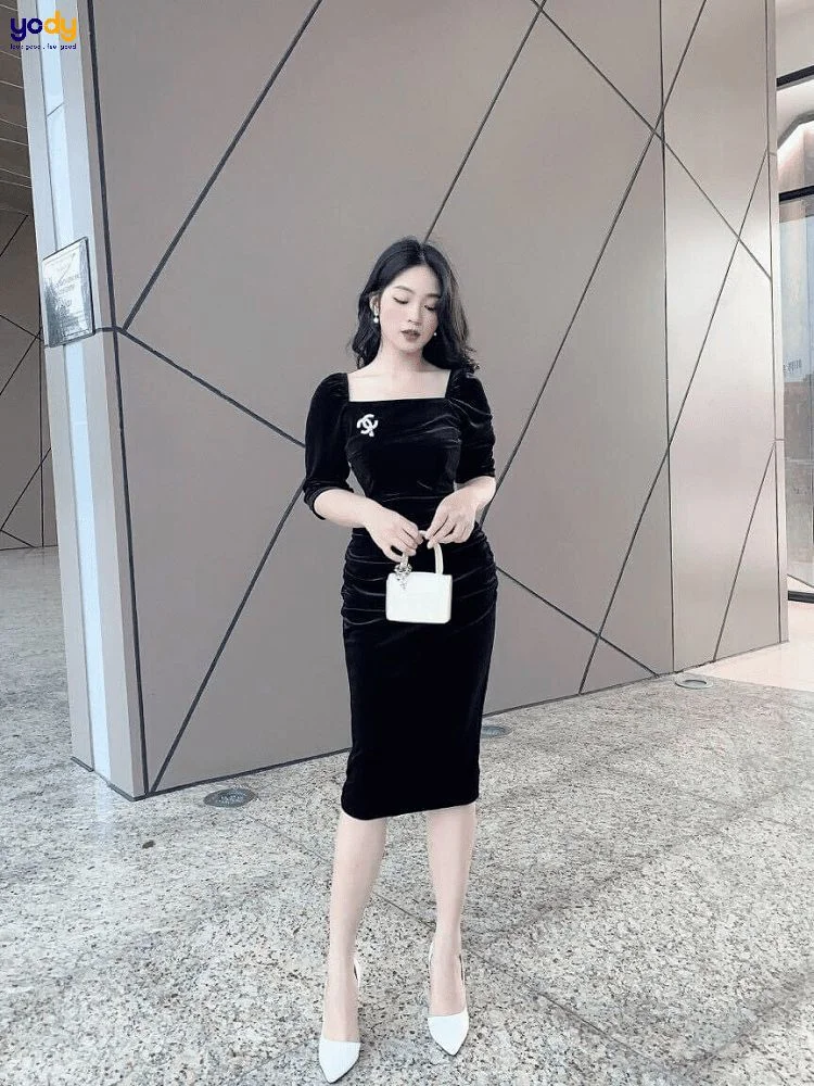 Váy nhung body đẹp