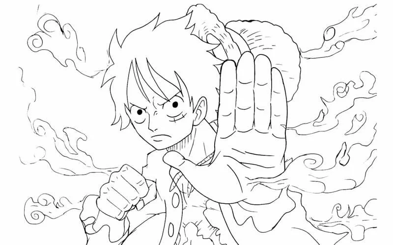 Khám phá ảnh tập tô Luffy lúc nhỏ đáng yêu và dễ thương