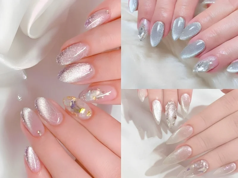 Nail mắt mèo trắng