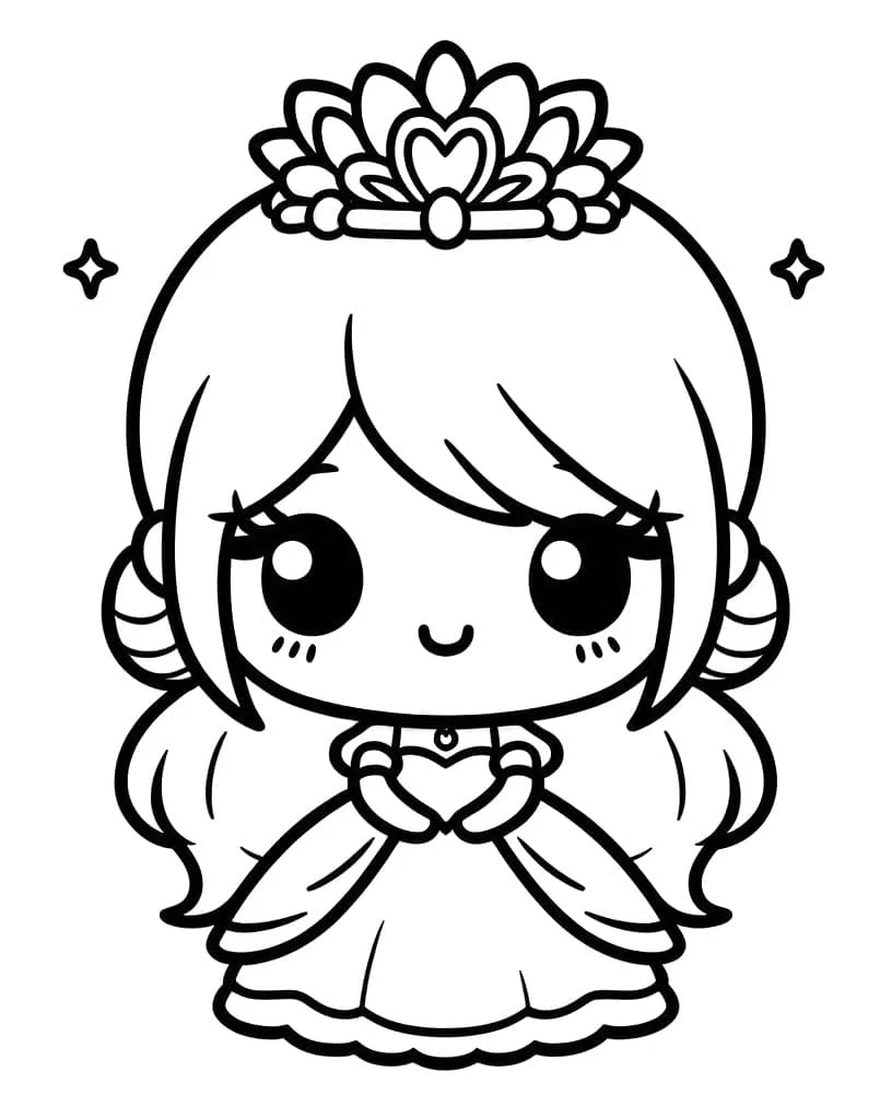 Tô Màu Công Chúa Chibi
